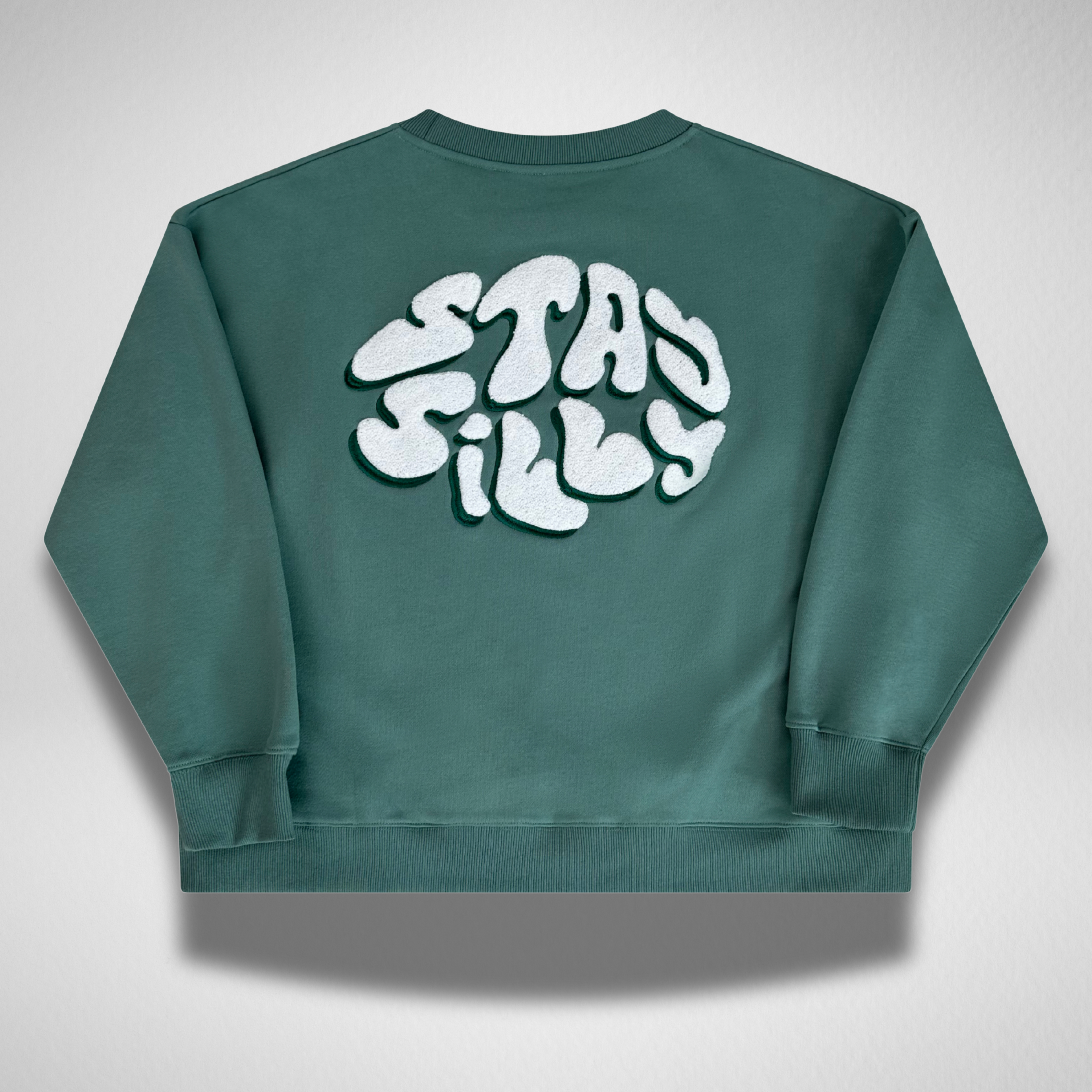 CREWNECK SWEATER - TEAL GREEN