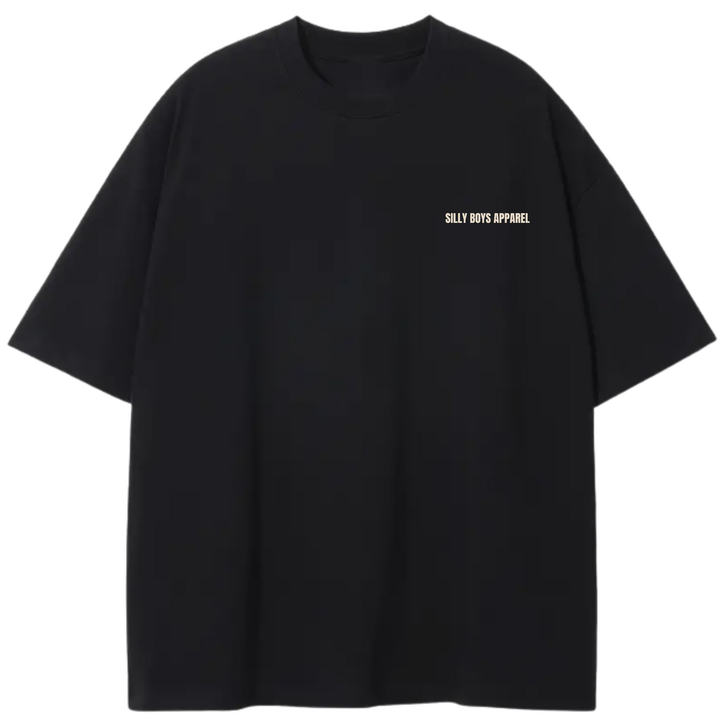 STAY SILLY OVERSIZED SHIRT - BLACK
