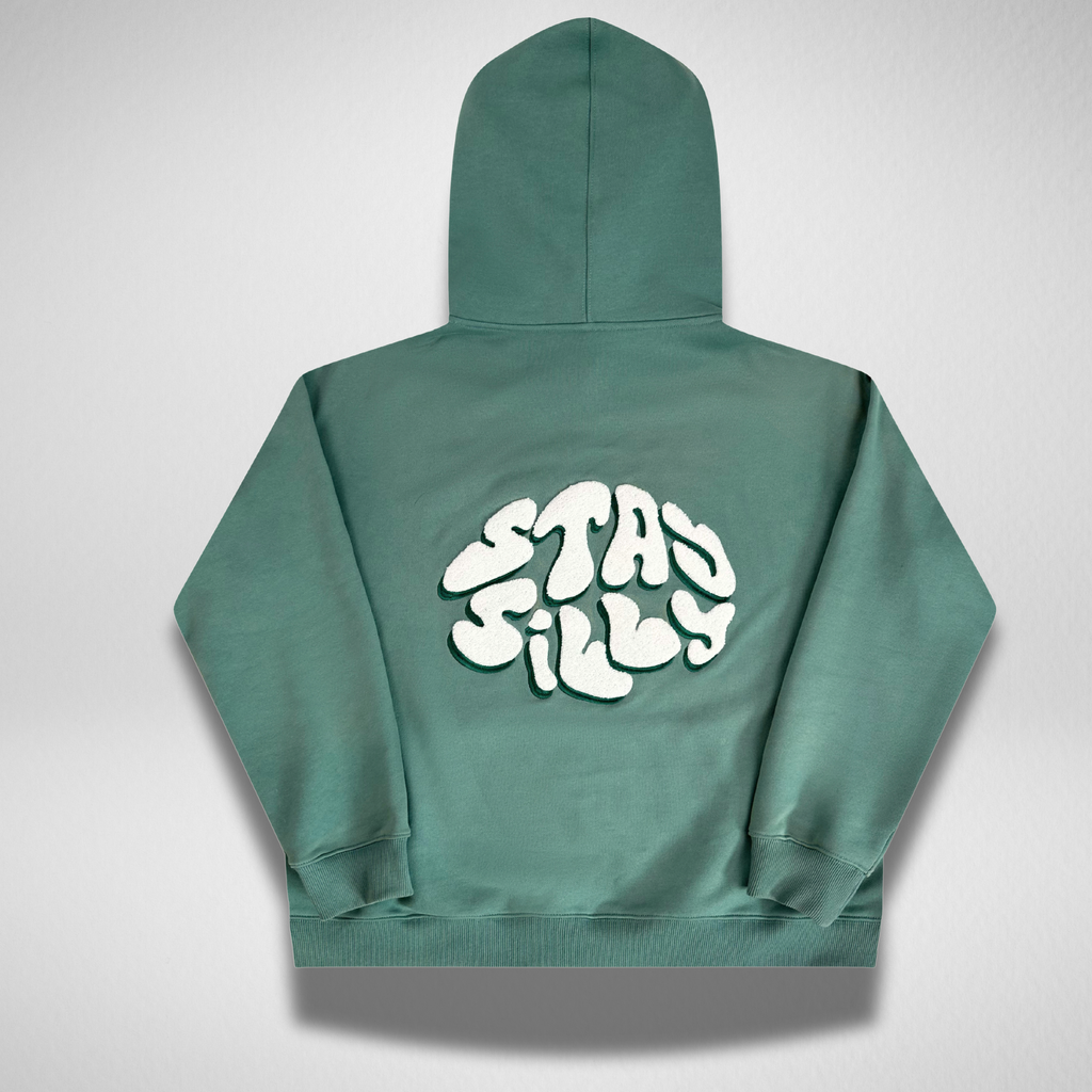 STAY SILLY HOODIE - TEAL GREEN
