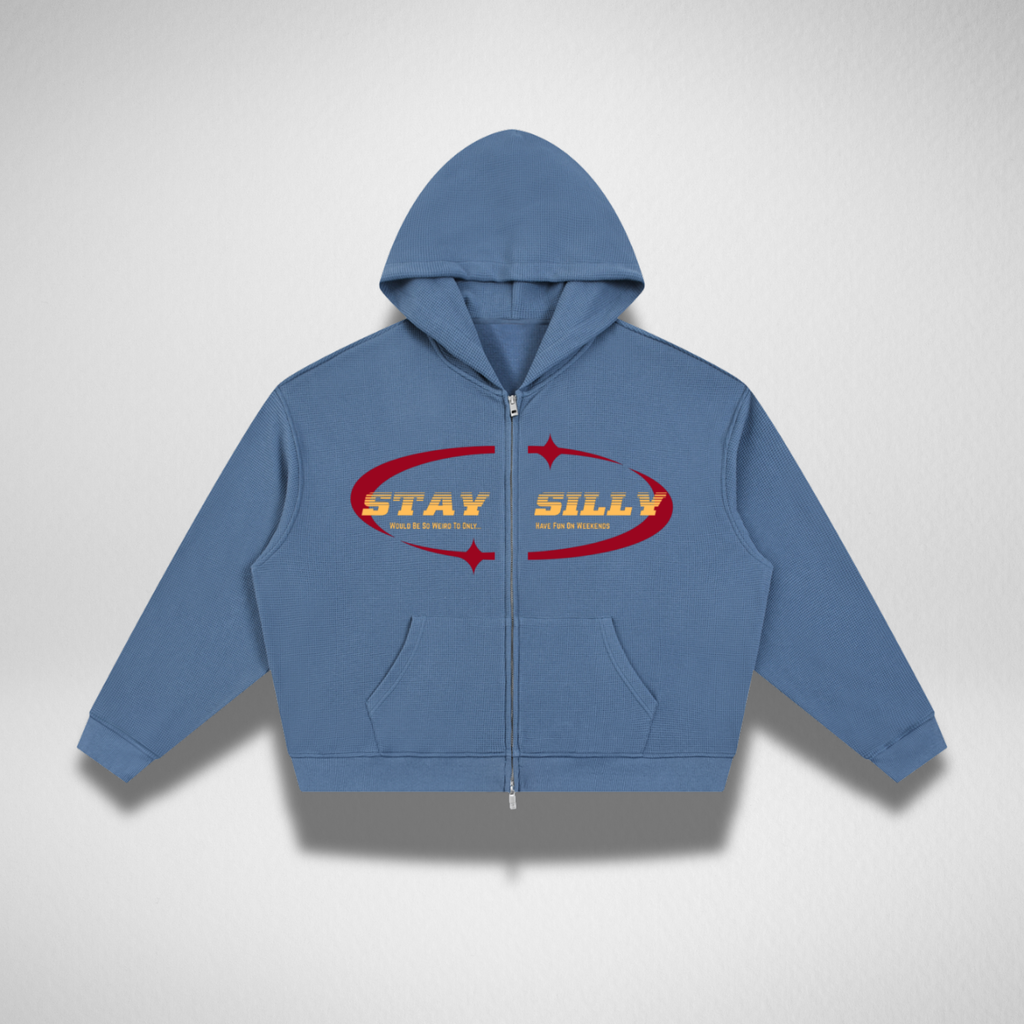 WAFFLE ZIP HOODIE - 'LOUNGE SET'