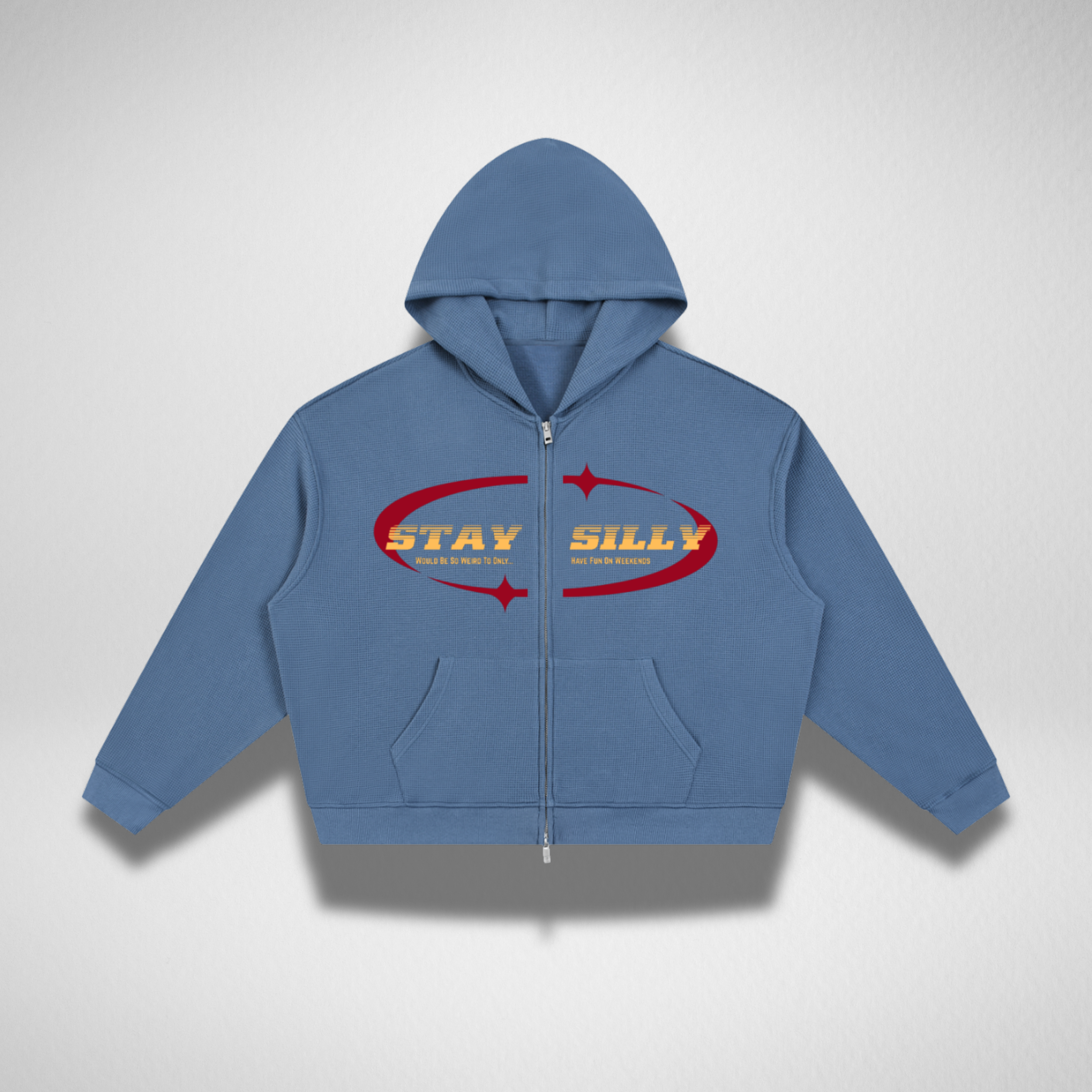 WAFFLE ZIP HOODIE - 'LOUNGE SET'