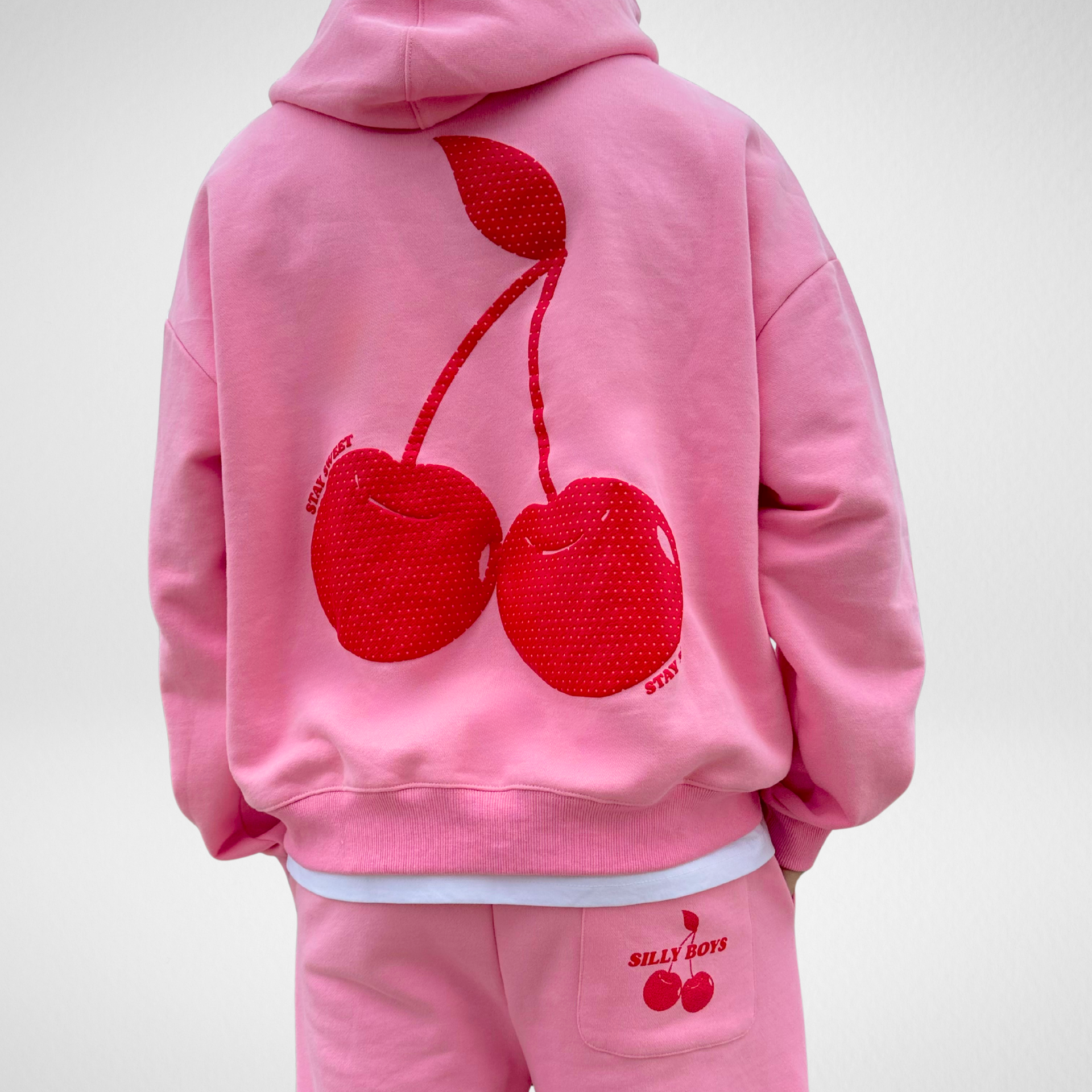ワンピース LAND by MILKBOY CHERRY LONG HOODIE STAY SILLY Oversized Hoodie - Pink Cherry – Silly Boys Apparel