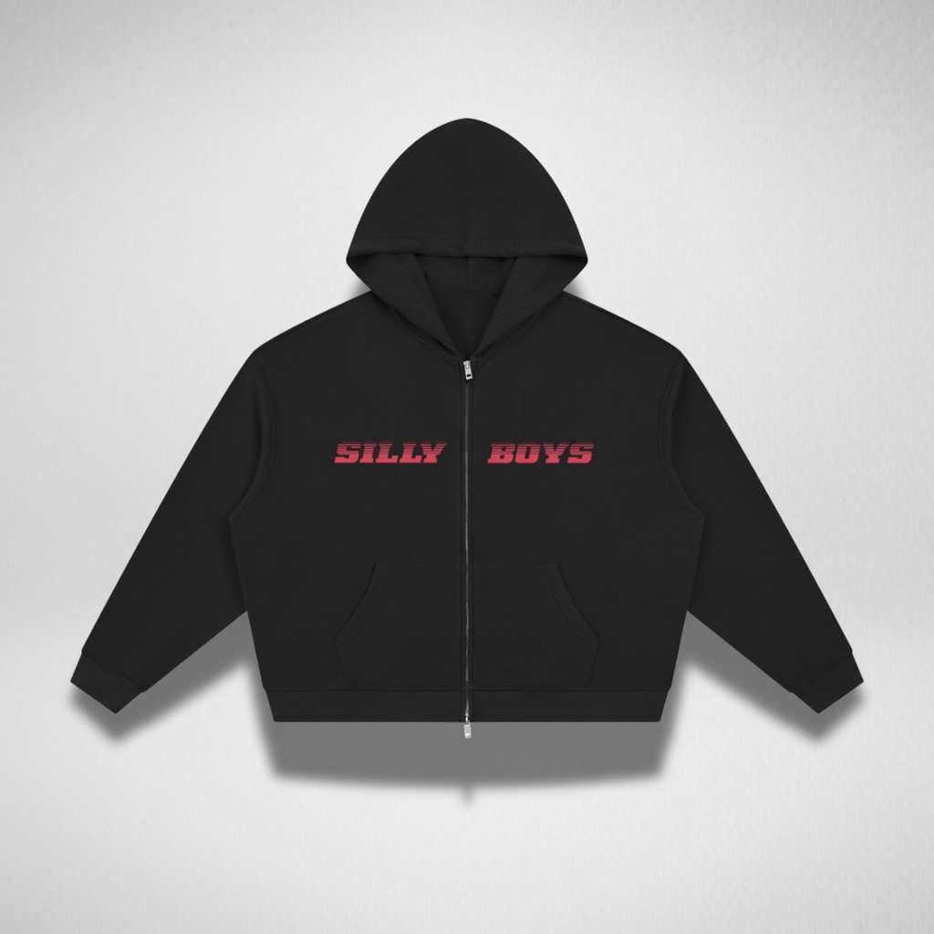 WAFFLE ZIP HOODIE - 'LOUNGE SET'