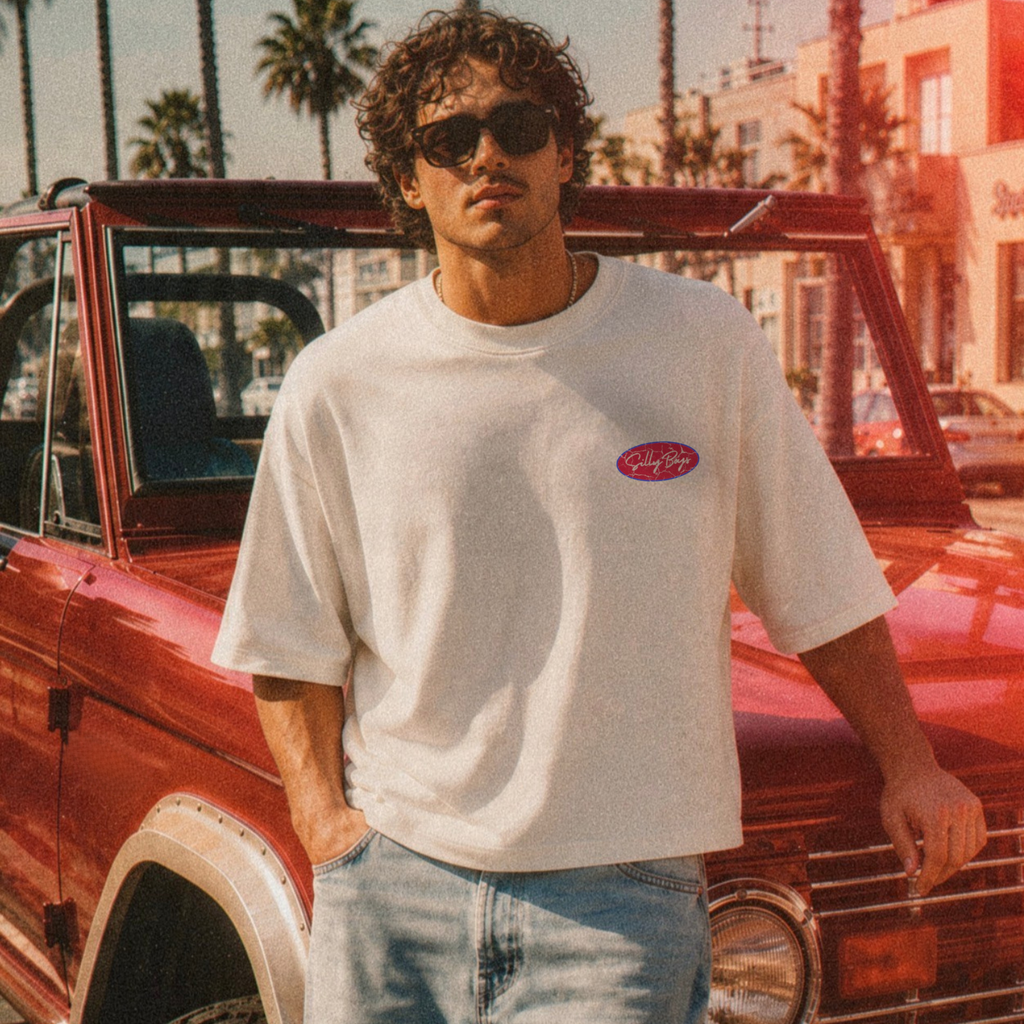 BOXY TEE - 'RACE PATCH'