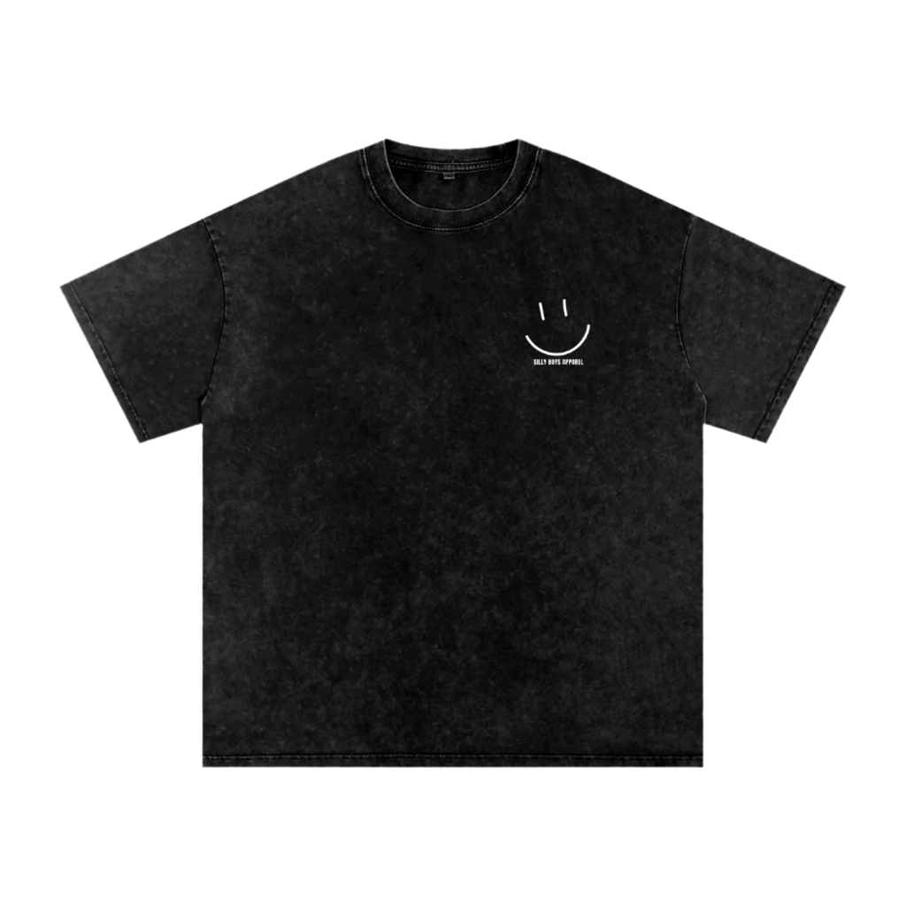 'ALL SMILES' ACID WASH SHIRT