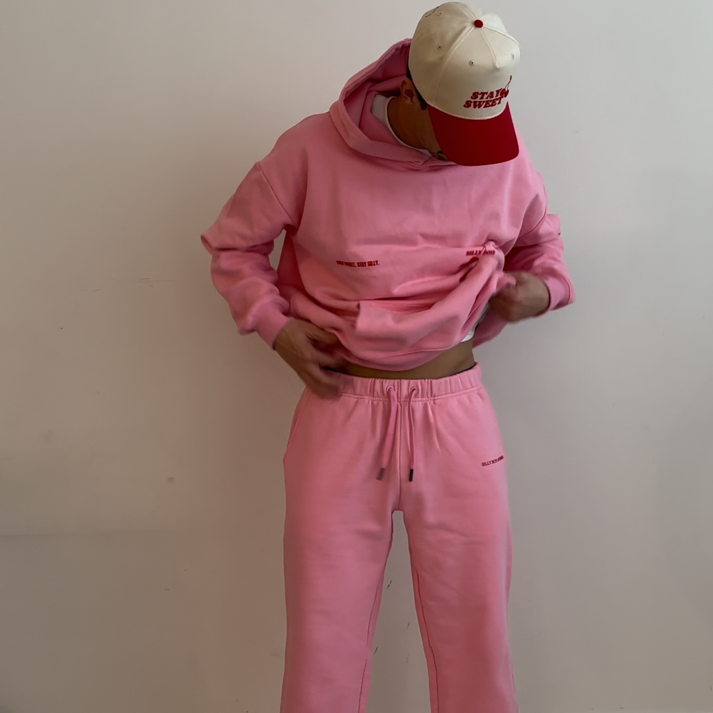 STAY SILLY HOODIE - PINK CHERRY