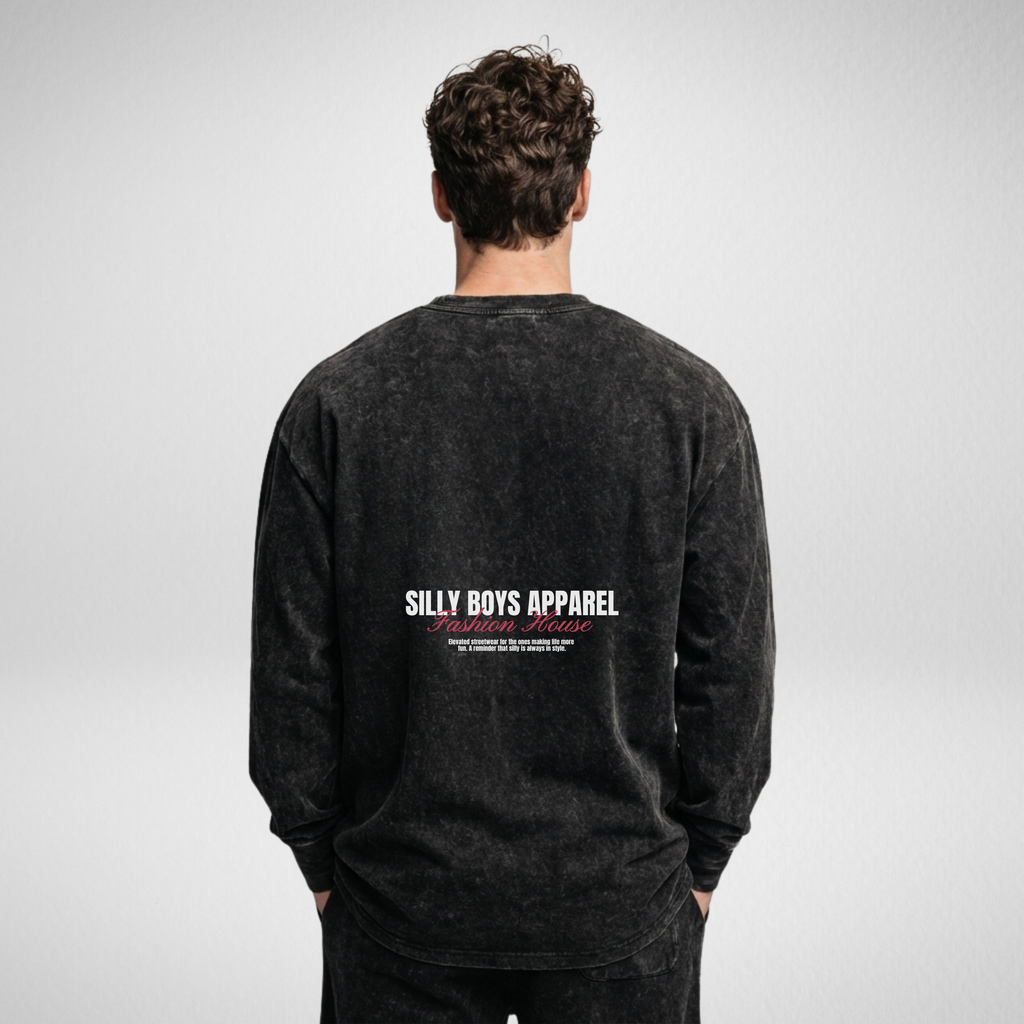 ACID WASH LONG SLEEVE - 'FASHION HOUSE'