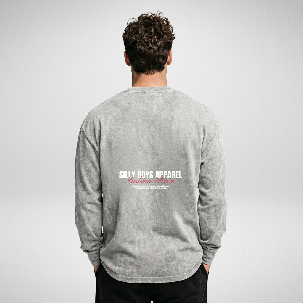 ACID WASH LONG SLEEVE - 'FASHION HOUSE'