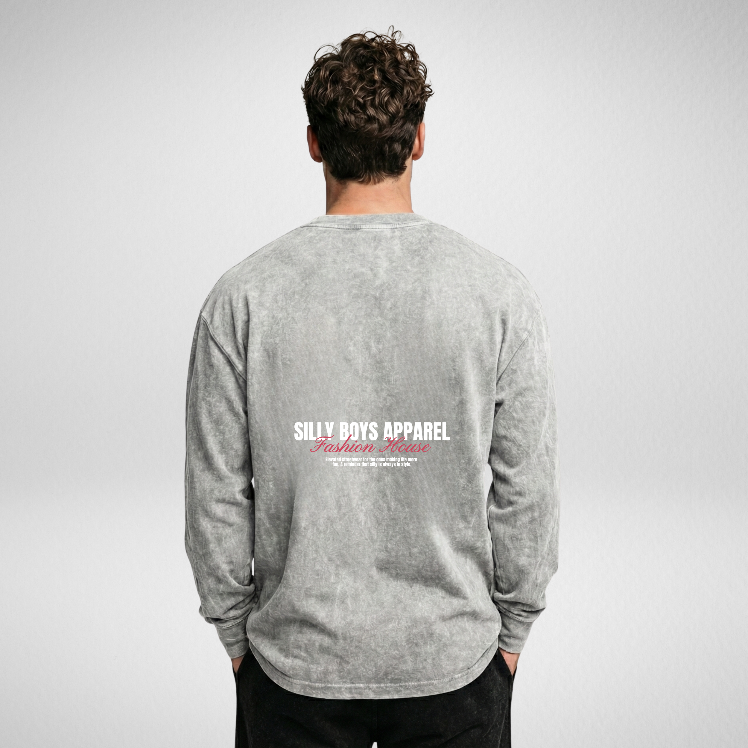 ACID WASH LONG SLEEVE - 'FASHION HOUSE'