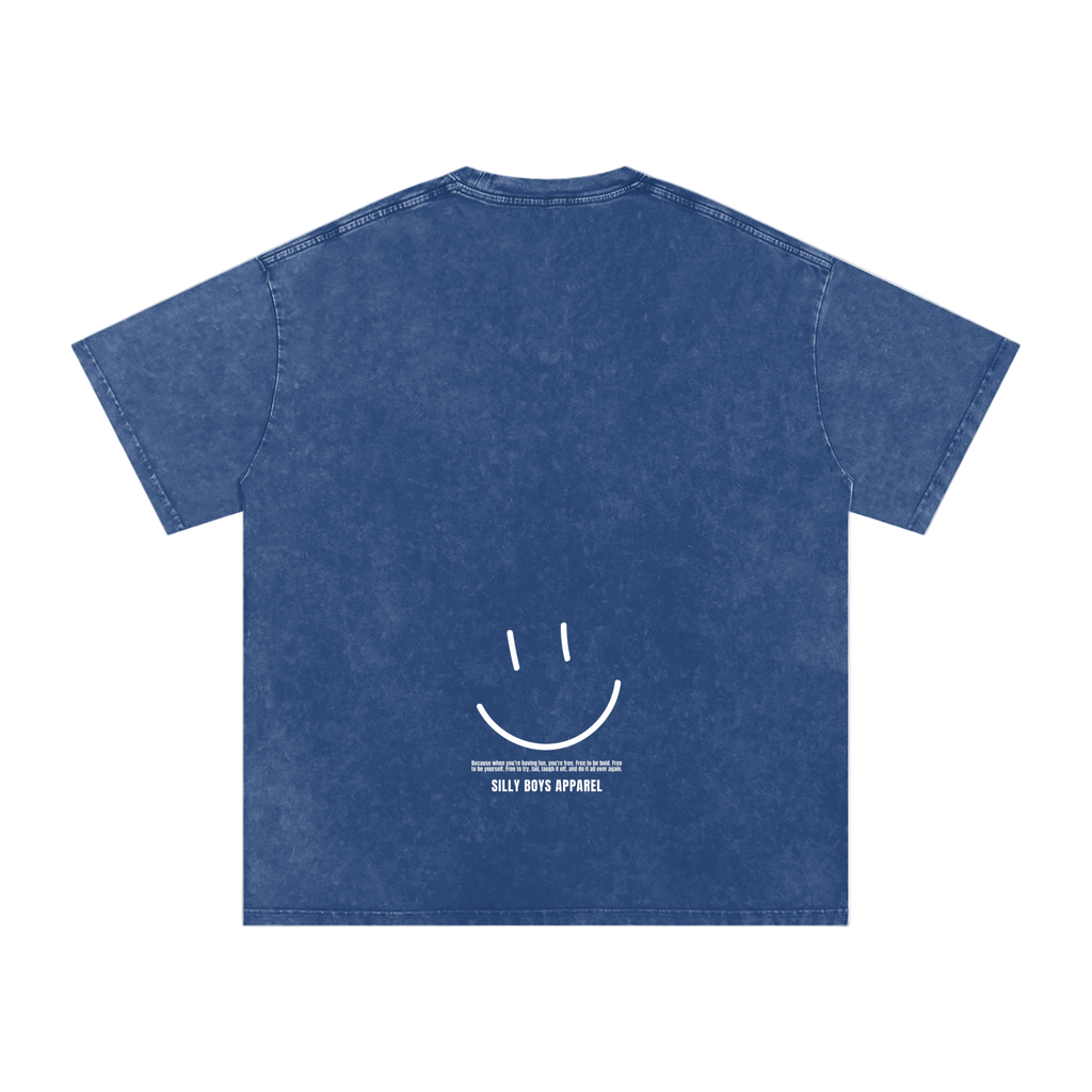'ALL SMILES' ACID WASH SHIRT