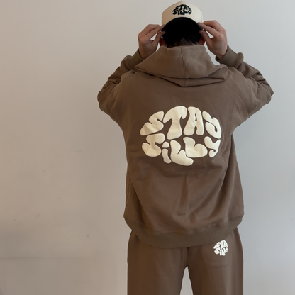 STAY SILLY HOODIE - CARAMEL BROWN