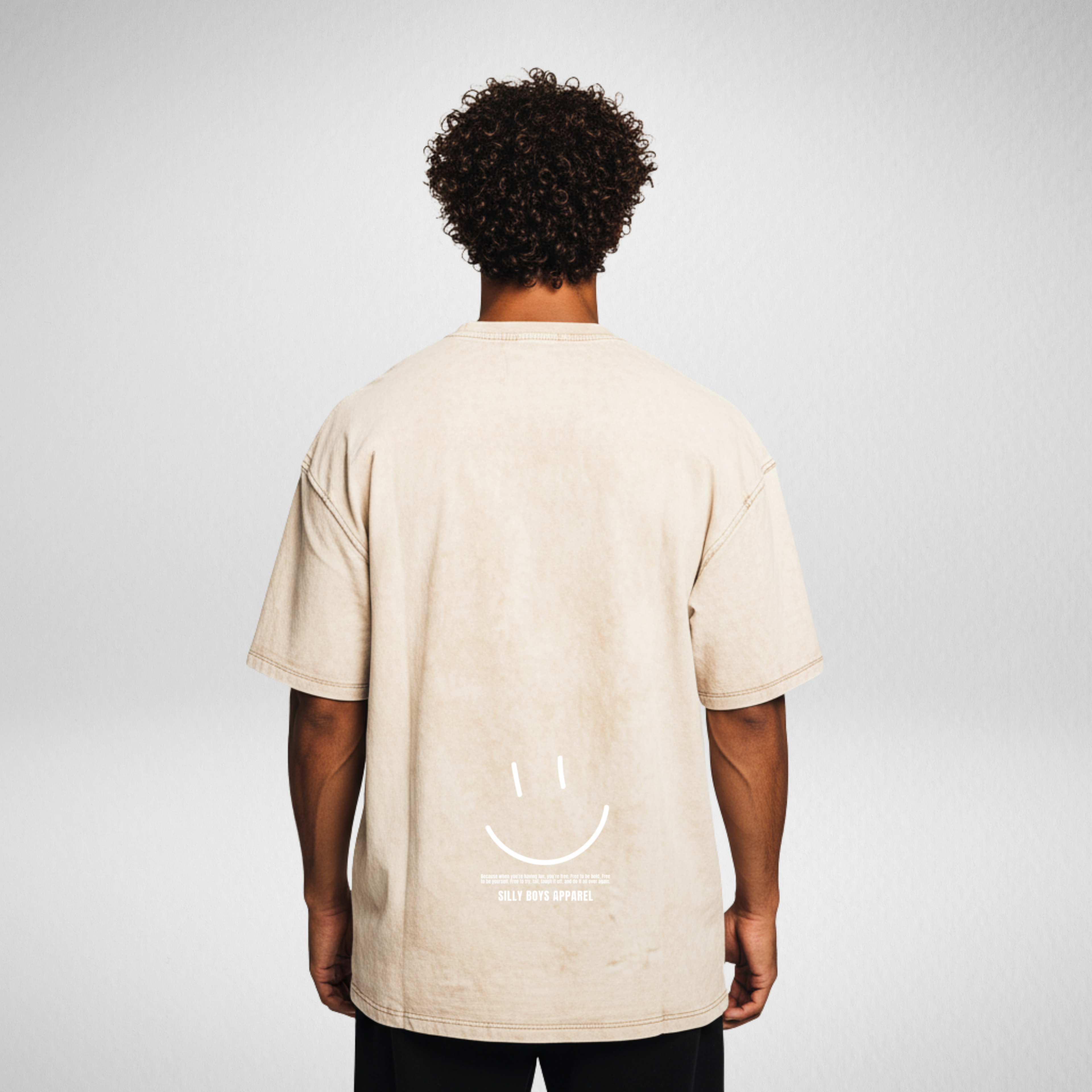 'ALL SMILES' ACID WASH SHIRT