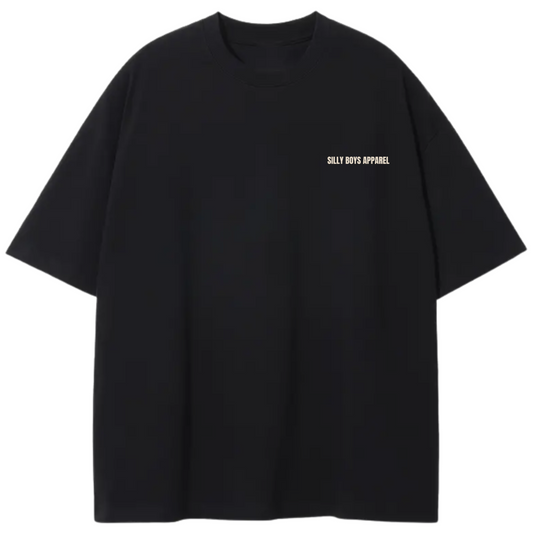 STAY SILLY OVERSIZED SHIRT - BLACK