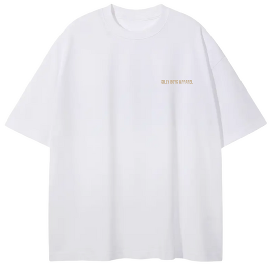 STAY SILLY OVERSIZED SHIRT - WHITE