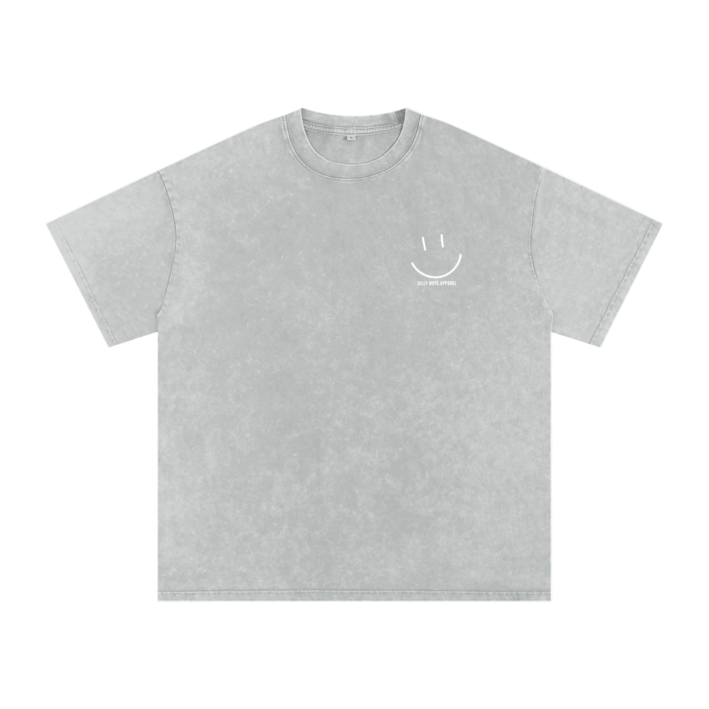'ALL SMILES' ACID WASH SHIRT