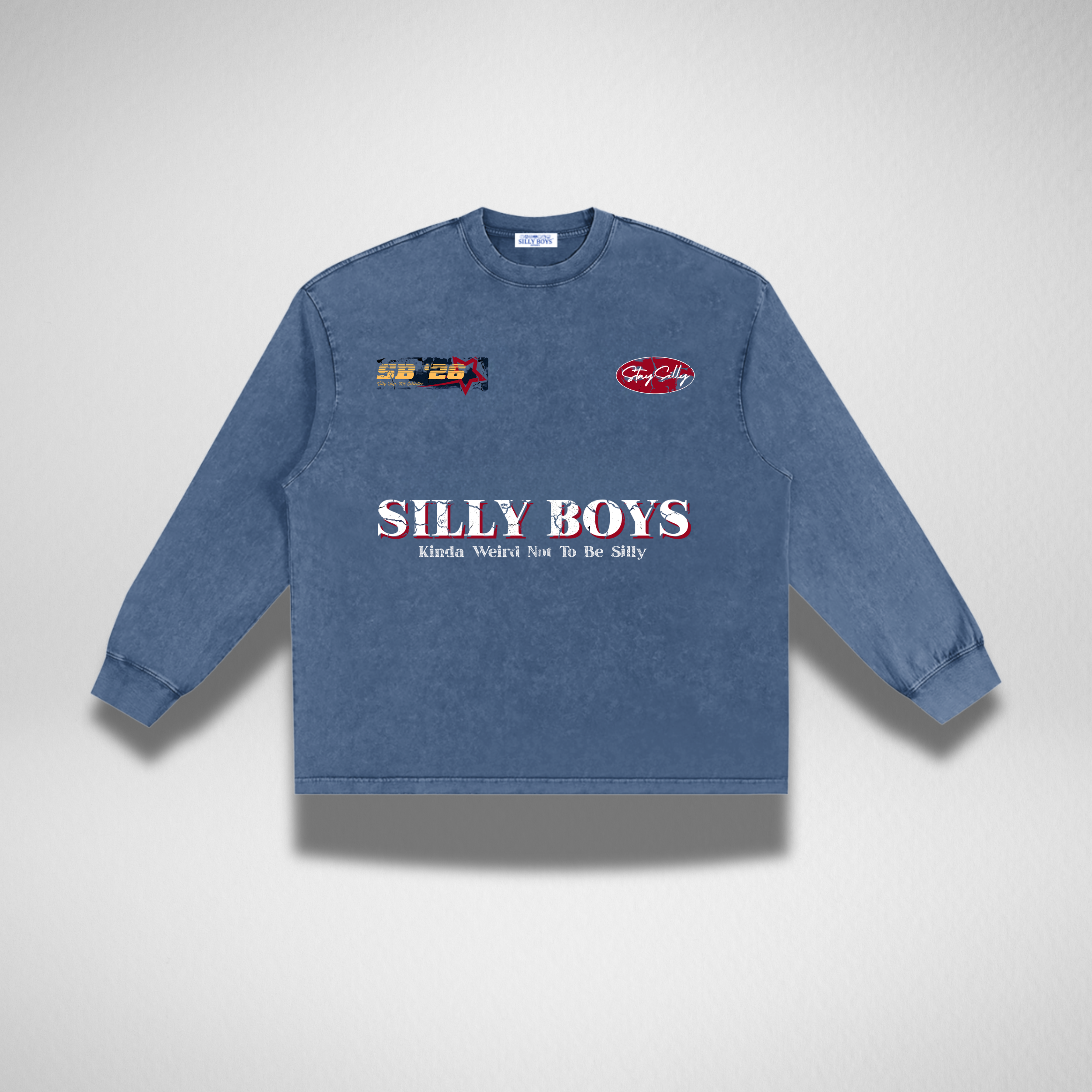 VINTAGE WASH LONG SLEEVE - 'RACE PATCH'