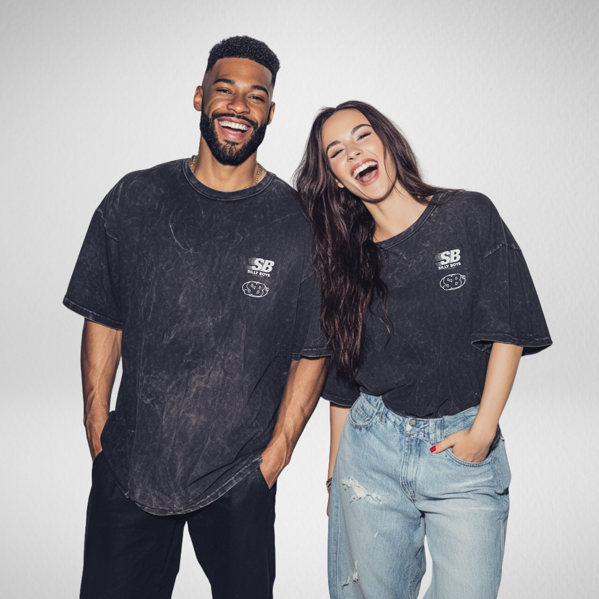 ACID WASH TEE - 'SB BADGE'