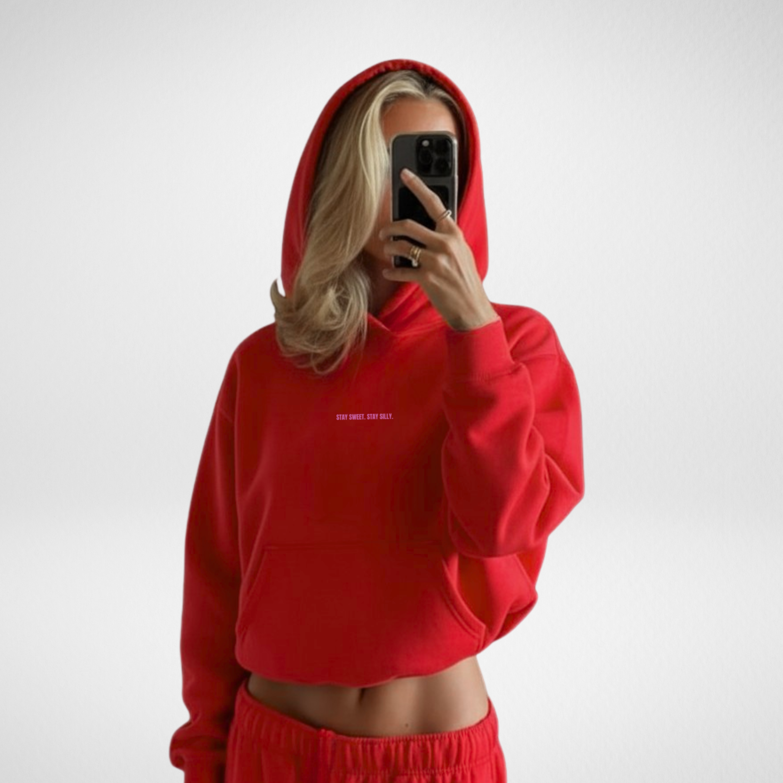 STAY SILLY HOODIE - RED CHERRY