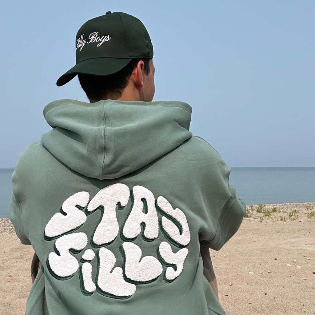 STAY SILLY HOODIE - TEAL GREEN
