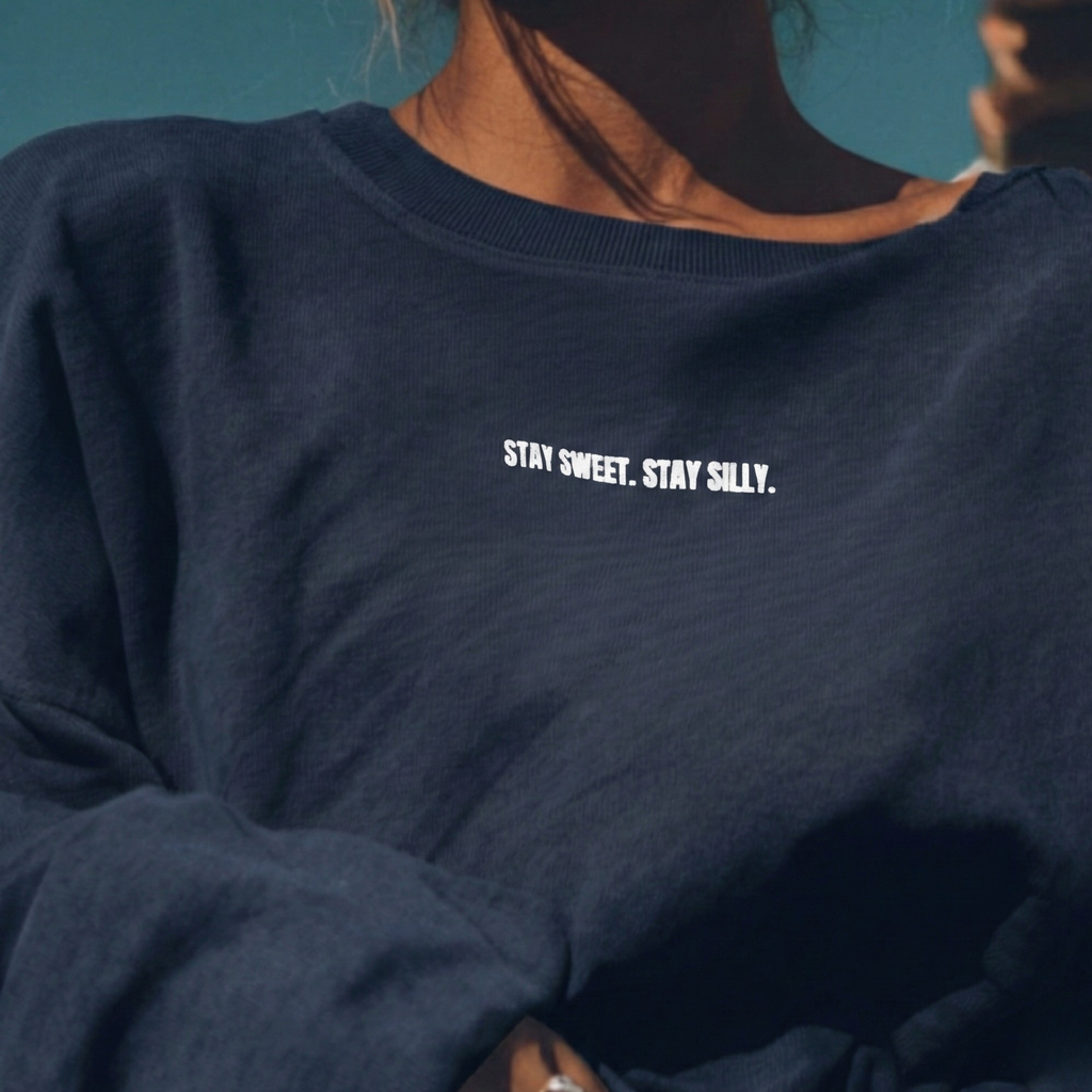 STAY SILLY SWEATER - NAVY
