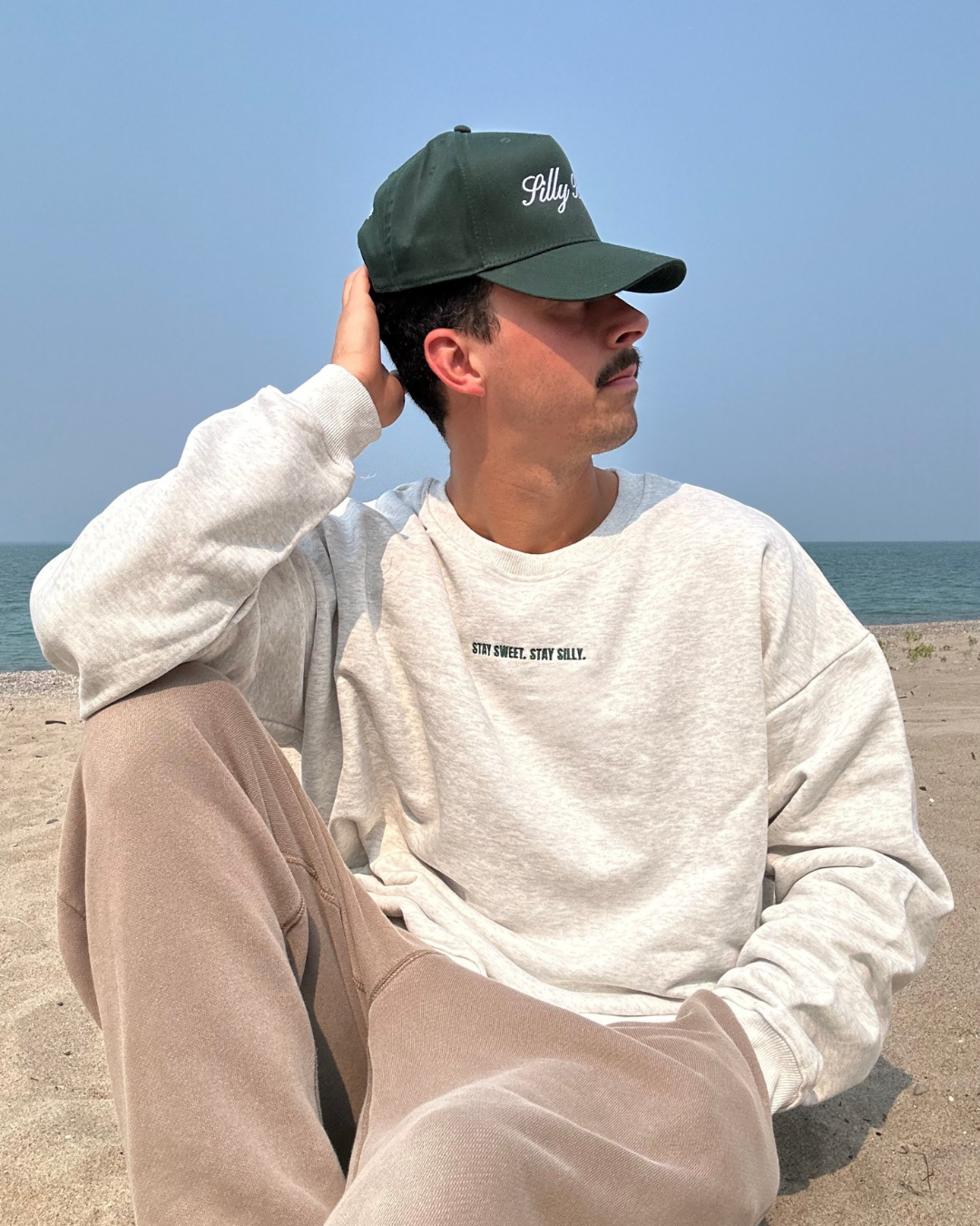 CREWNECK SWEATER - HEATHER GREY