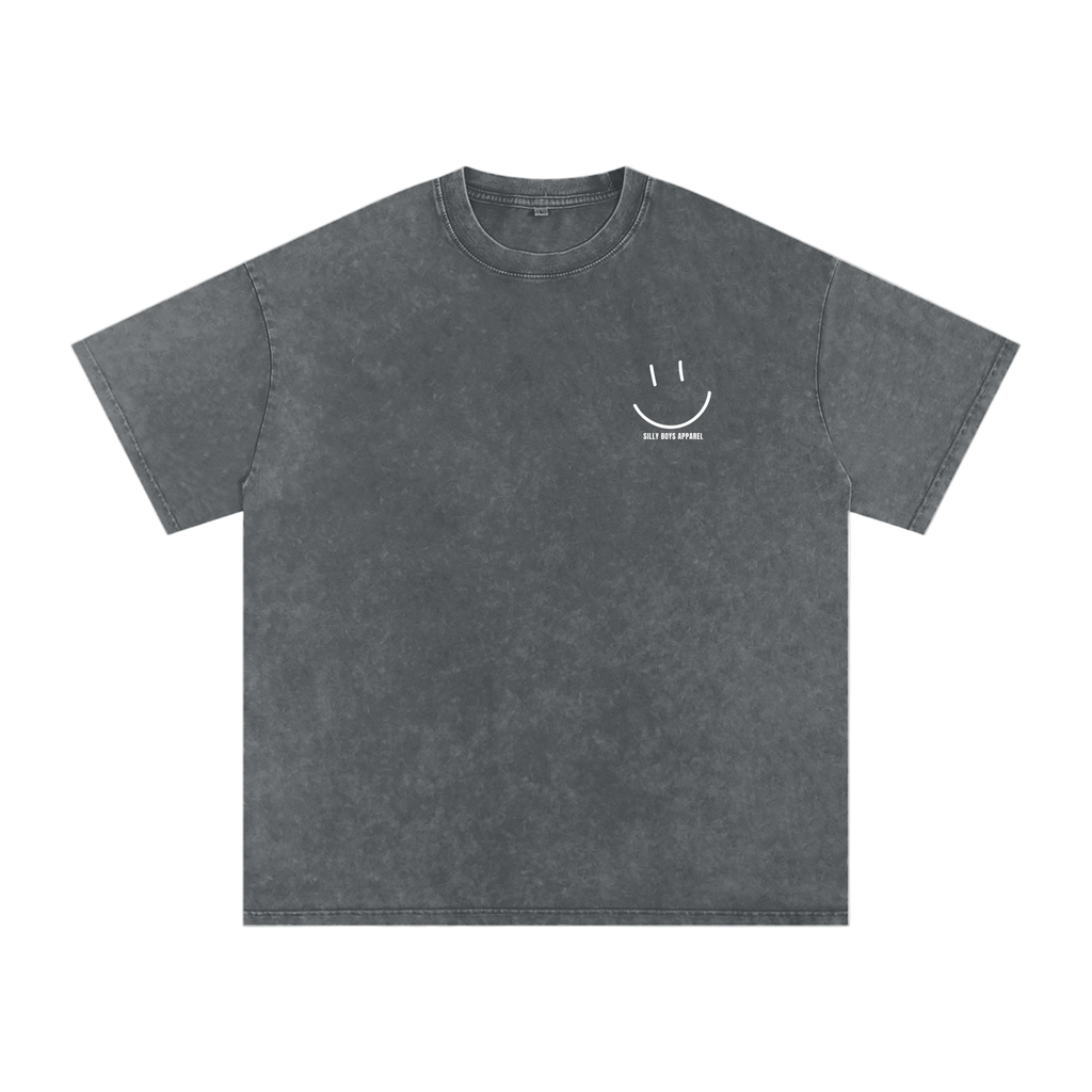 'ALL SMILES' ACID WASH SHIRT