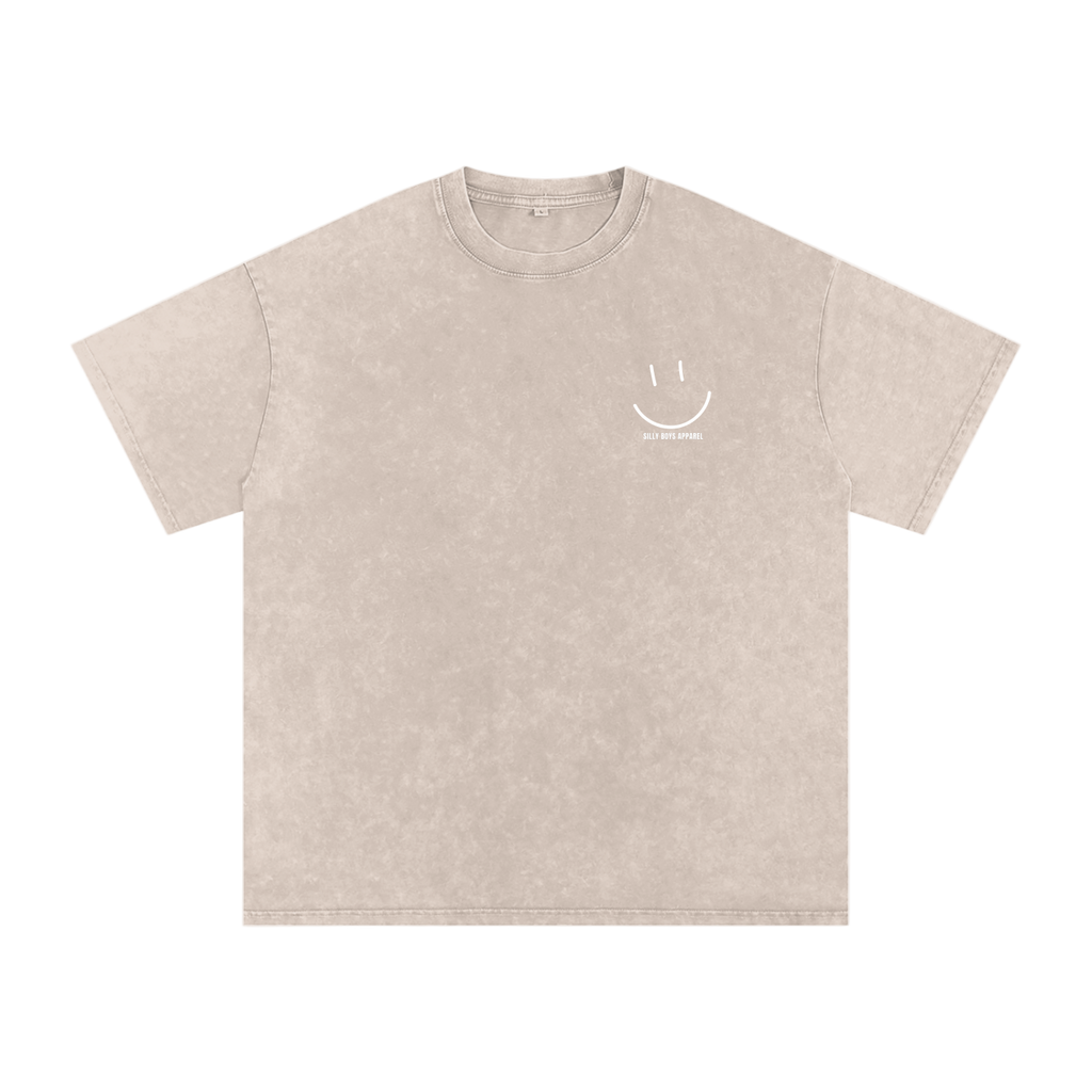 'ALL SMILES' ACID WASH SHIRT