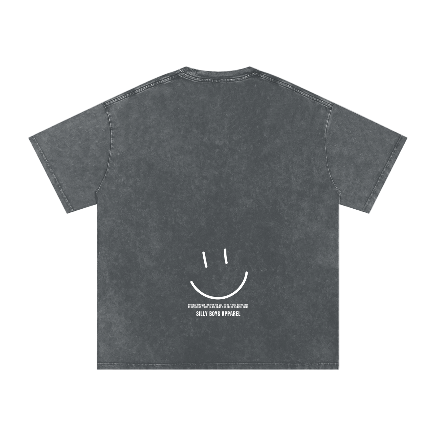 'ALL SMILES' ACID WASH SHIRT