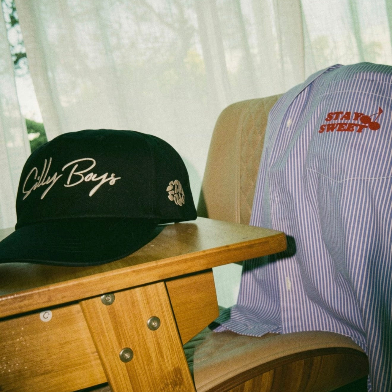 BOXY BUTTON DOWN - 'STAY SWEET'