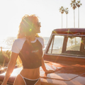 RAGLAN CROP TEE - 'WEEKDAY FUN'